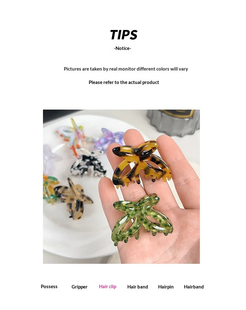 Small Butterfly Beautiful Hollow Butterfly Knot Hair Clip At The Nape of The Head Hair Clip Shark Clip Hair Accessory for Women