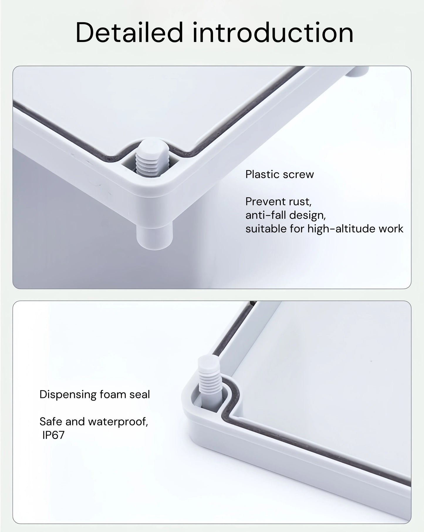 Transparent Waterproof Outdoor Enclosure Plastic Box Electronic Project Case Instrument Electrical Box IP68 Junction Box Housing