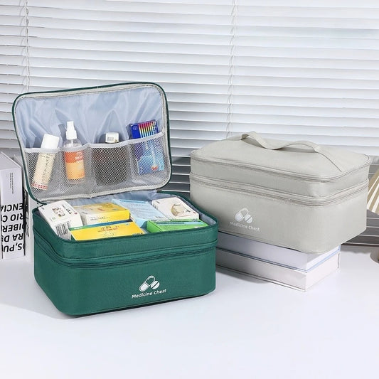 Outdoor Portable Medicine Storage Bag Home First Aid Bag Medicine Box Emergency Bag Epidemic Prevention Bag School Health Bag