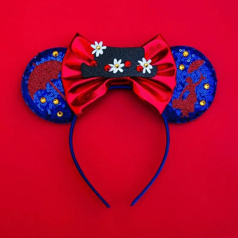 Disney Mickey Mouse Hairbands Frozen Ear Headband for Adults Anna Elsa Snowman Olaf Headwear Women Kids Girls Hair Accessories