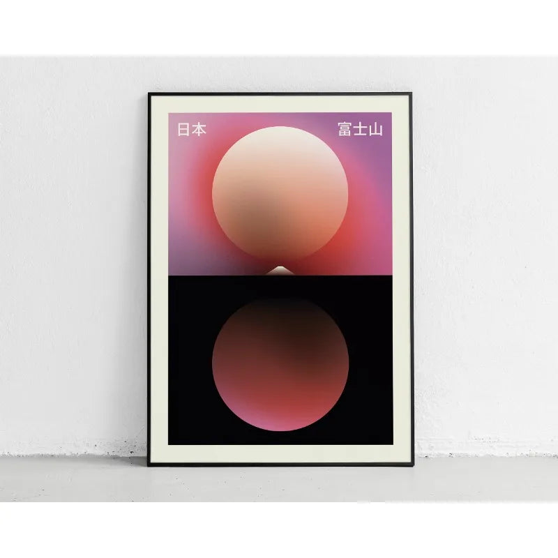 Japanese Contemporary Tokyo Artworks Poster Big Sunrise Waves Mount Fuji Monster Canvas Painting Wall Art Living Room Home Decor
