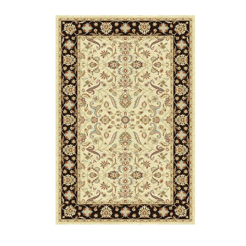 VIKAMA Washable Foldable Imitation Cashmere Carpet Entry Door Mat Persian Retro Style Living Room Bedroom Bed Soft Mat