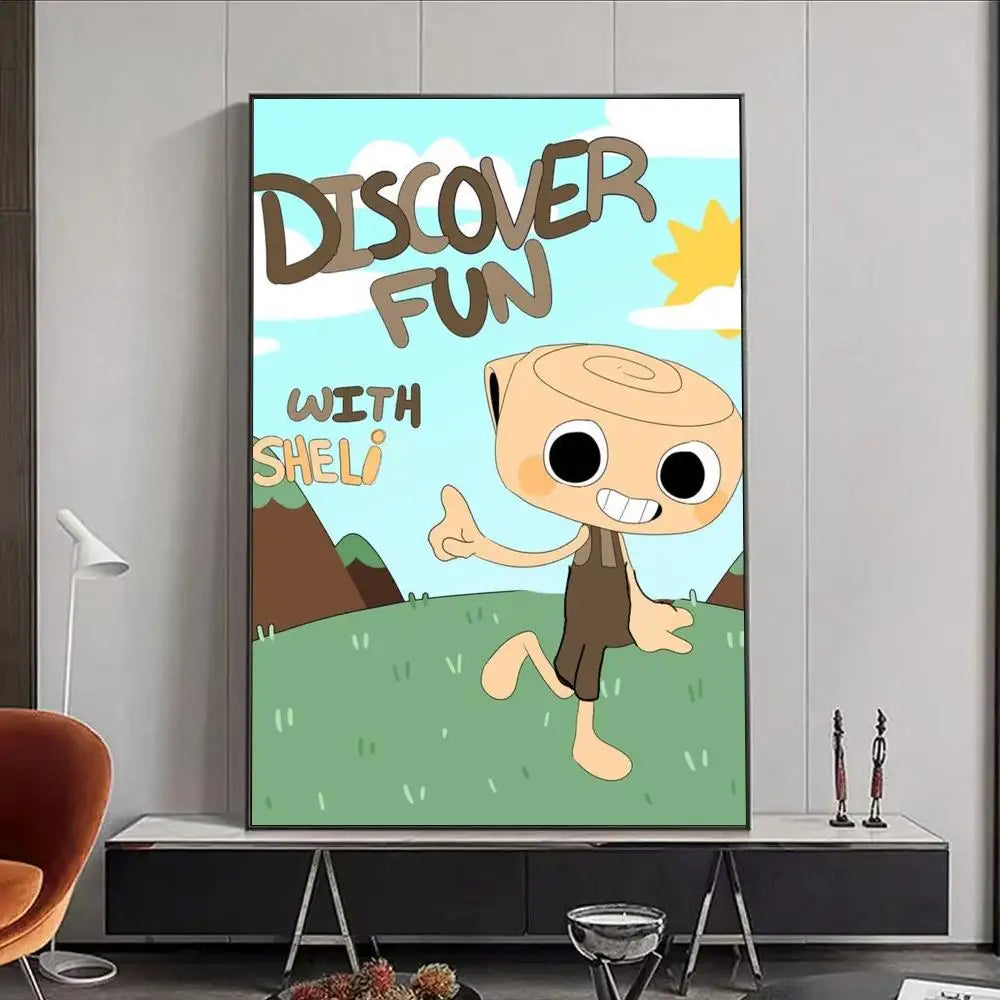 Game D-Dandys World Poster Premium Aesthetic Waterproof Wall Art Sticker for Living Room Or Home Decoration HD Prints Gift