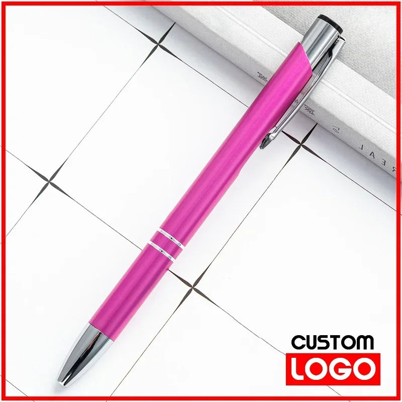 50pcs/lot Hot Sell Custom Ballpoint Pen Metal Pen Support Custom Logo Advertising Wholesale Personalized Pen Gift Engraved Name