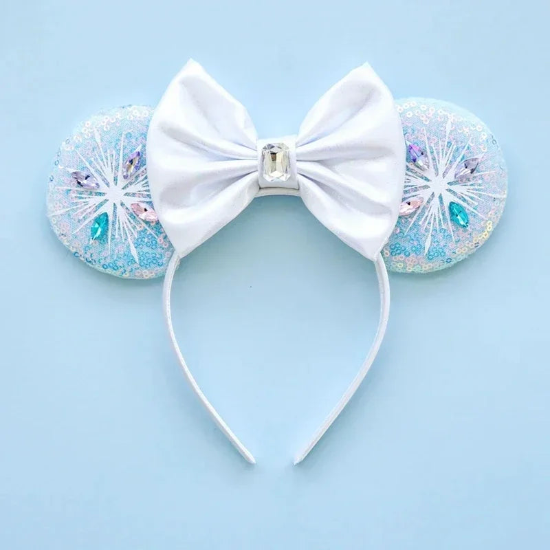 Disney Mickey Mouse Hairbands Frozen Ear Headband for Adults Anna Elsa Snowman Olaf Headwear Women Kids Girls Hair Accessories