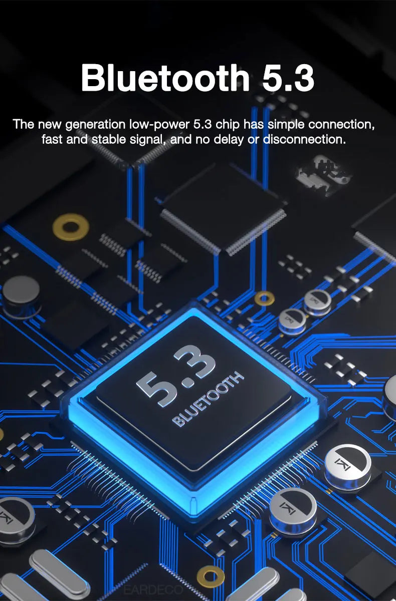 EARDECO 80 Hours Endurance Bluetooth Headphone with Microphone Wireless Headphones Bass Stereo Neckband Earphones Bluetooth 5.3