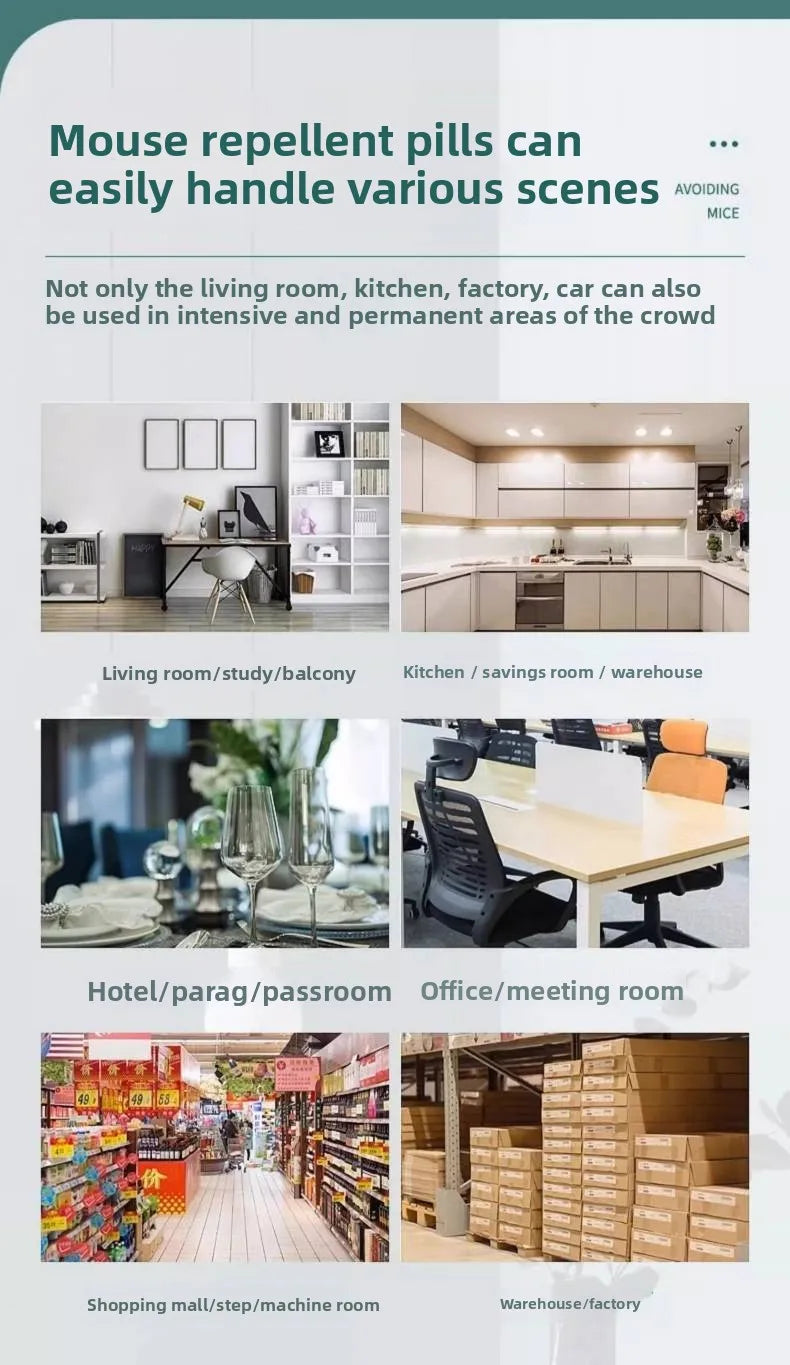 Effective Rat Mouse Repellent Balls Rats mouse trap Bait Mothballs Rat Controller Pill for Indoor Outdoor Rodent Control Protect