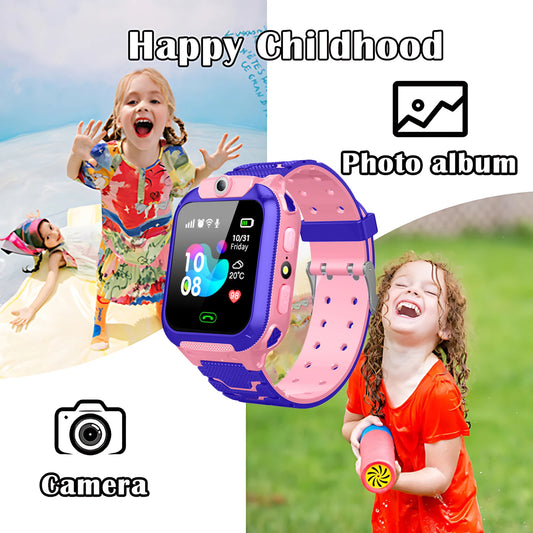 For Android Kids Smart Watch SOS GPS Location Video Call Sim Card For Children SmartWatch Camera Waterproof Watch For Boys Girls