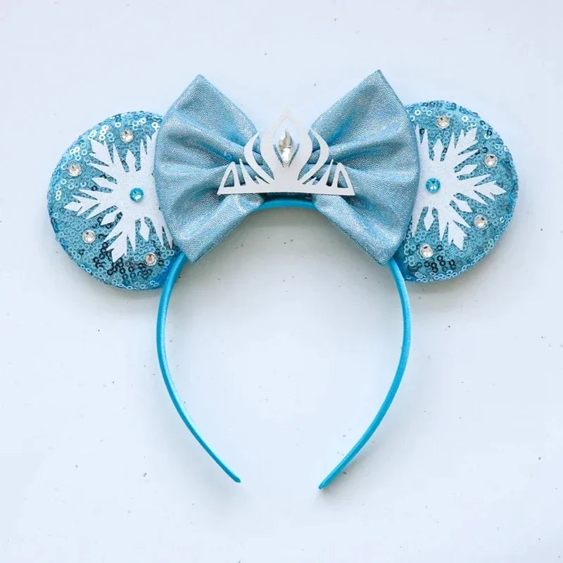 Disney Mickey Mouse Hairbands Frozen Ear Headband for Adults Anna Elsa Snowman Olaf Headwear Women Kids Girls Hair Accessories