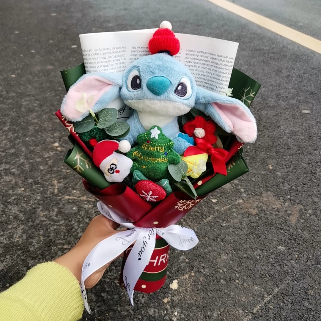 Lilo & Stitch Bouquet Major Holiday Gift PVC Rose Sunflower Anime Stuffed Doll Birthday Girl Valentine'S Christmas Day Girl Gift