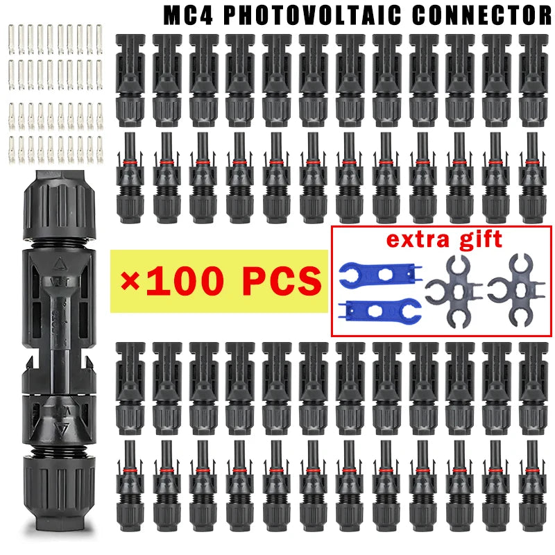 10/20/40/100/200/400Pcs Photovoltaic Solar Connector kit 1000V 30A connectors for solar panels PV/MC 2.5/4/6mm²