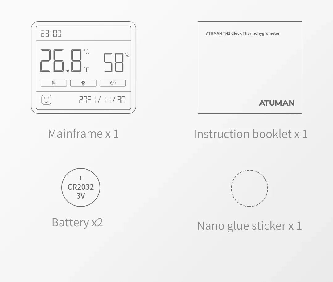 Xiaomi DUKA Atuman LCD Electronic Digital Temperature Humidity Meter Clock Indoor Outdoor Thermometer Hygrometer Weather Sensor