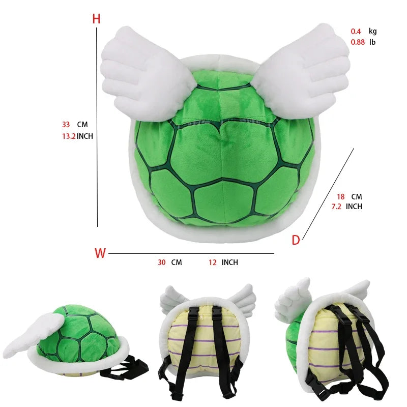 9 Styles Super Mario Plush Backpack Koopa Troopa Bowser Lemmy Yoshi Turtle Shell Stuffed Plushie Toys Cartoon Peluche Dolls Bag