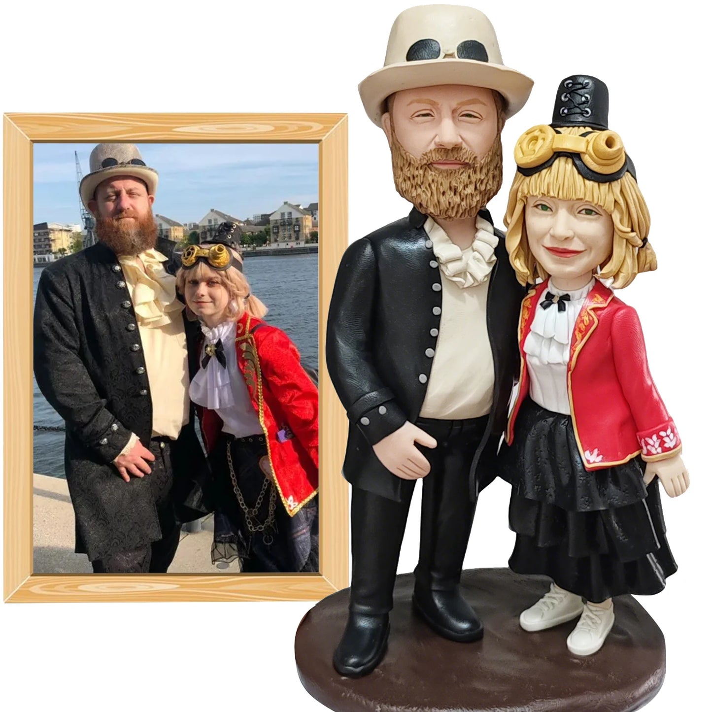 Custom Handmade Bobblehead Sculptures Figurines-Personalized 3d Clay Doll from Your Photo-Wedding Anniversary Gifts for Wife