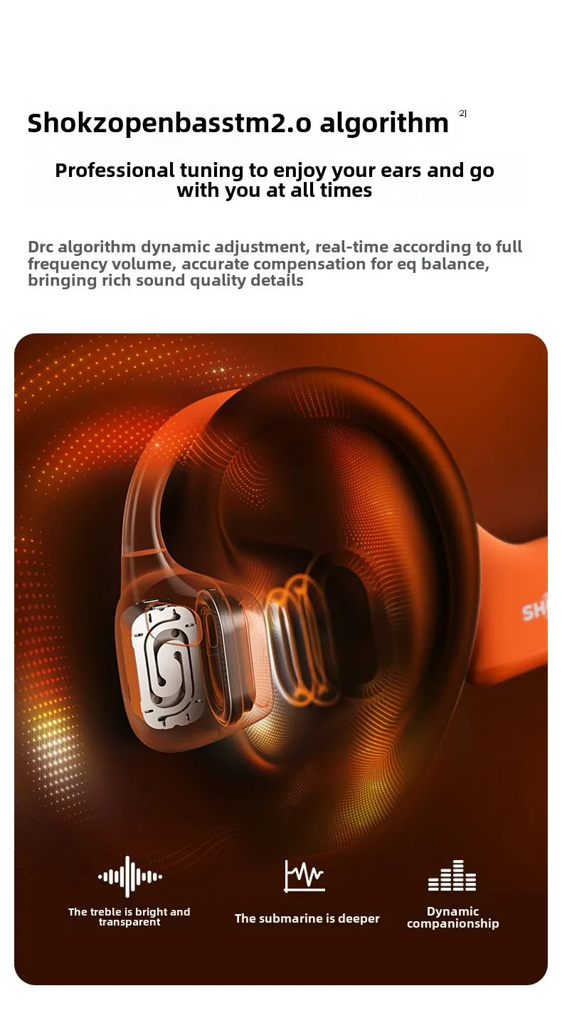 Original SHOKZ OpenRun Pro 2 S820 Bluetooth Earphones IP55 Waterproof Bone Conduction Headphones Music Sports Wireless Earbuds