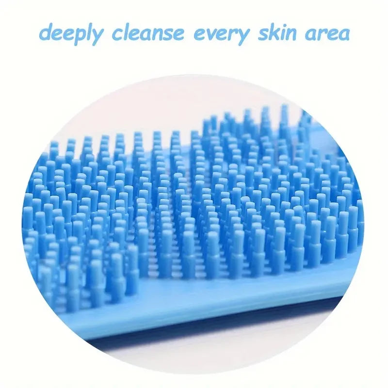 Body Silicone Brush Scrub Body Exfoliating Sponge Brush Bathroom Shower Back Brush Bath Scrub Clean Tool Stain Removal Bath Belt