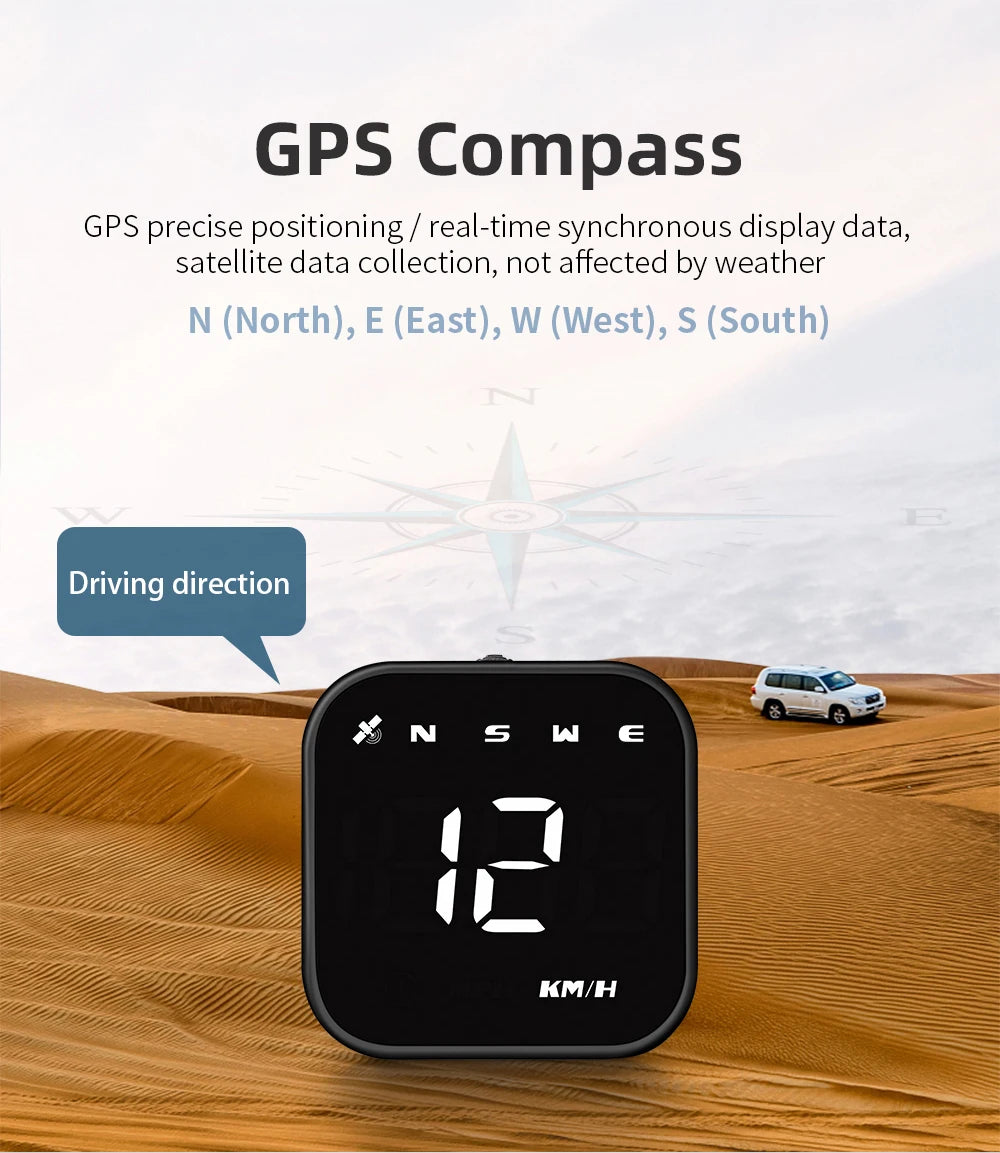 G4S GPS Smart Gauge Head Up Display For HUD Auto Computer Speedometer Display KMH MPH Time Compass Car Electronics For All Car