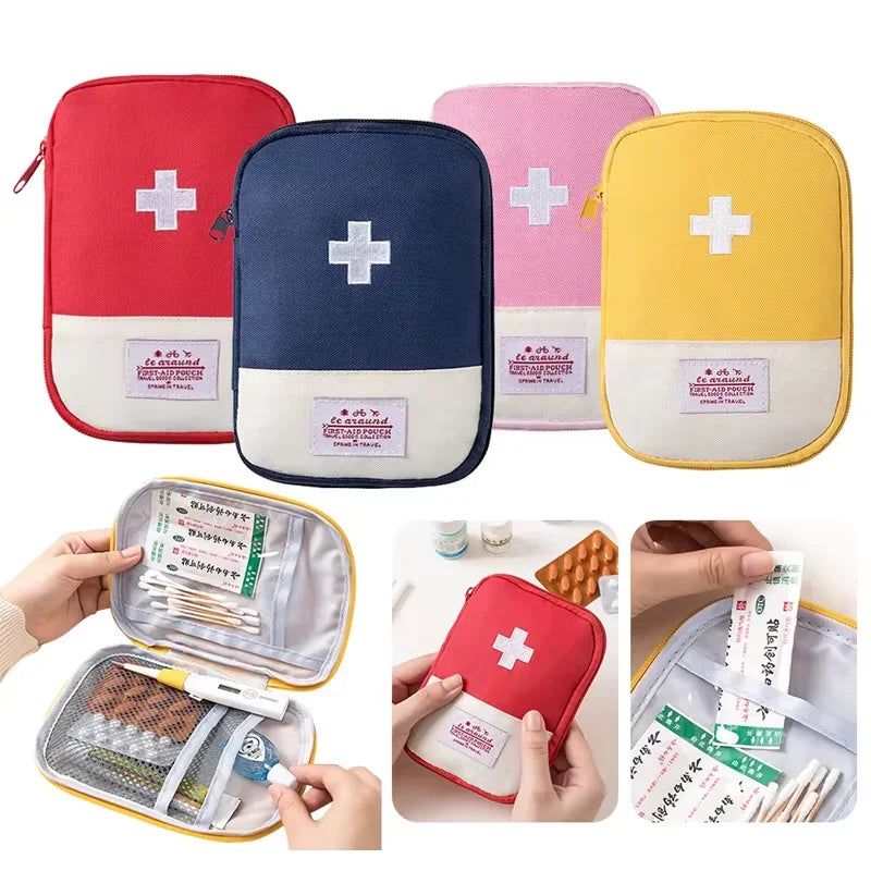 Travel Medicine Bag Pill Storage Pouch Outdoor Essentials Emergency Survival Bag Mini First-aid Kit Portable Home Storage Bag