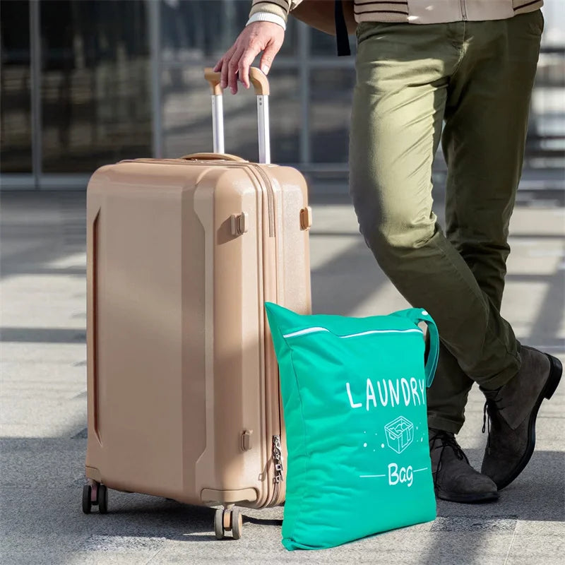 Large Travel Laundry Bag Waterproof Wet Dry Bags for Gym Clothes Swimming Yoga Machine Washable Dirty Clothes Organizer