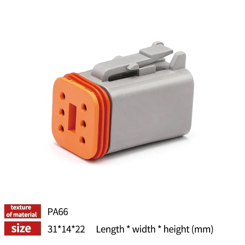 2P/3P/4P/6P/8P/12P DT Male Female Plug Connector Socket Waterproof Terminal DT Connector for Car Automobile 22-16AWG
