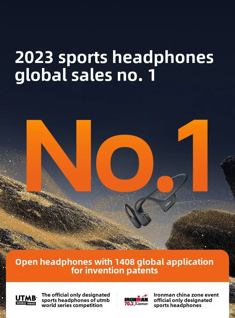 Original SHOKZ OpenRun Pro 2 S820 Bluetooth Earphones IP55 Waterproof Bone Conduction Headphones Music Sports Wireless Earbuds