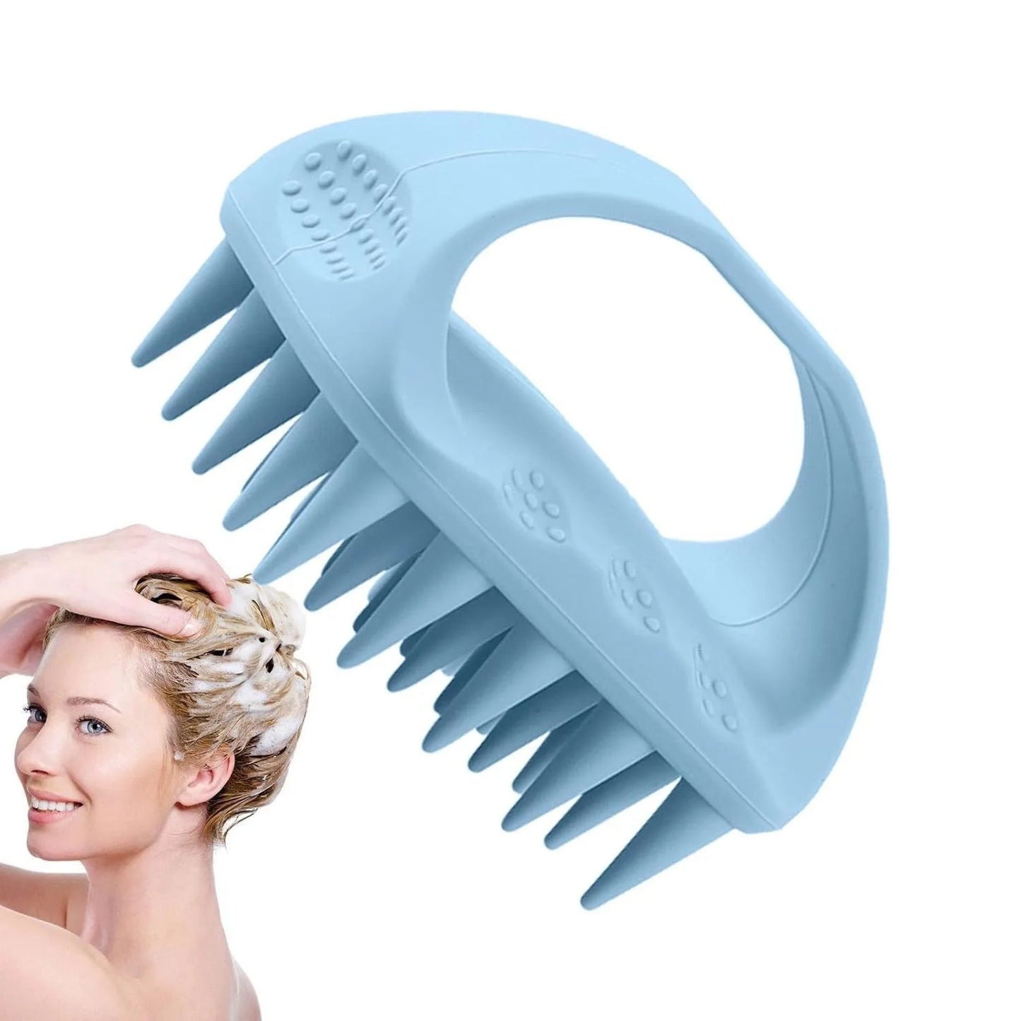 Scalp Massager Hair Growth,Scalp Scrubber with Soft Silicone Bristles for Dandruff Removal,Shampoo Brush for Men Women Kids Pets