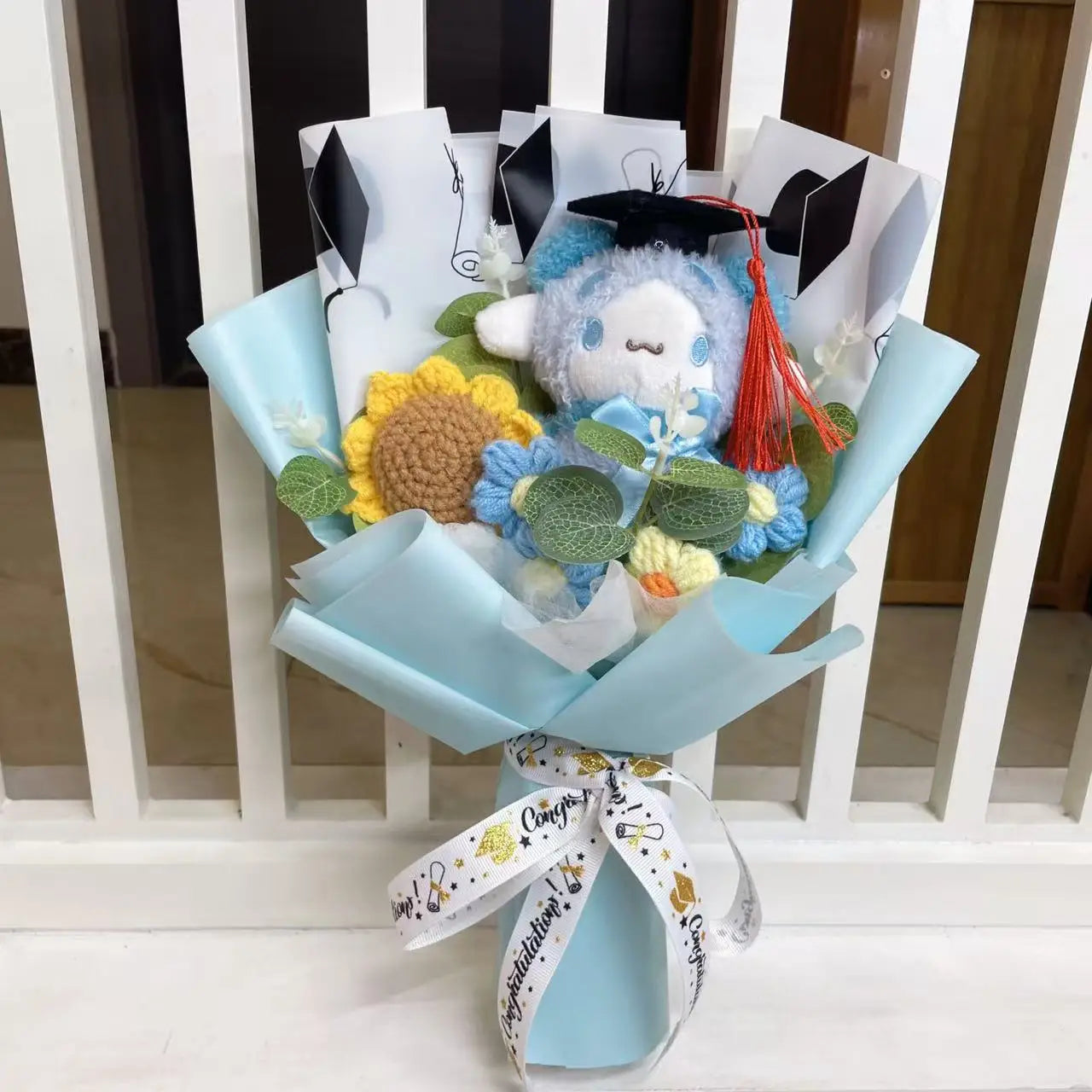 Cartoon Anime Series Hellokitty Kulomi Plush Toys Creative Graduation Bouquet Children's Day Birthday Graduation Gifts For Kids