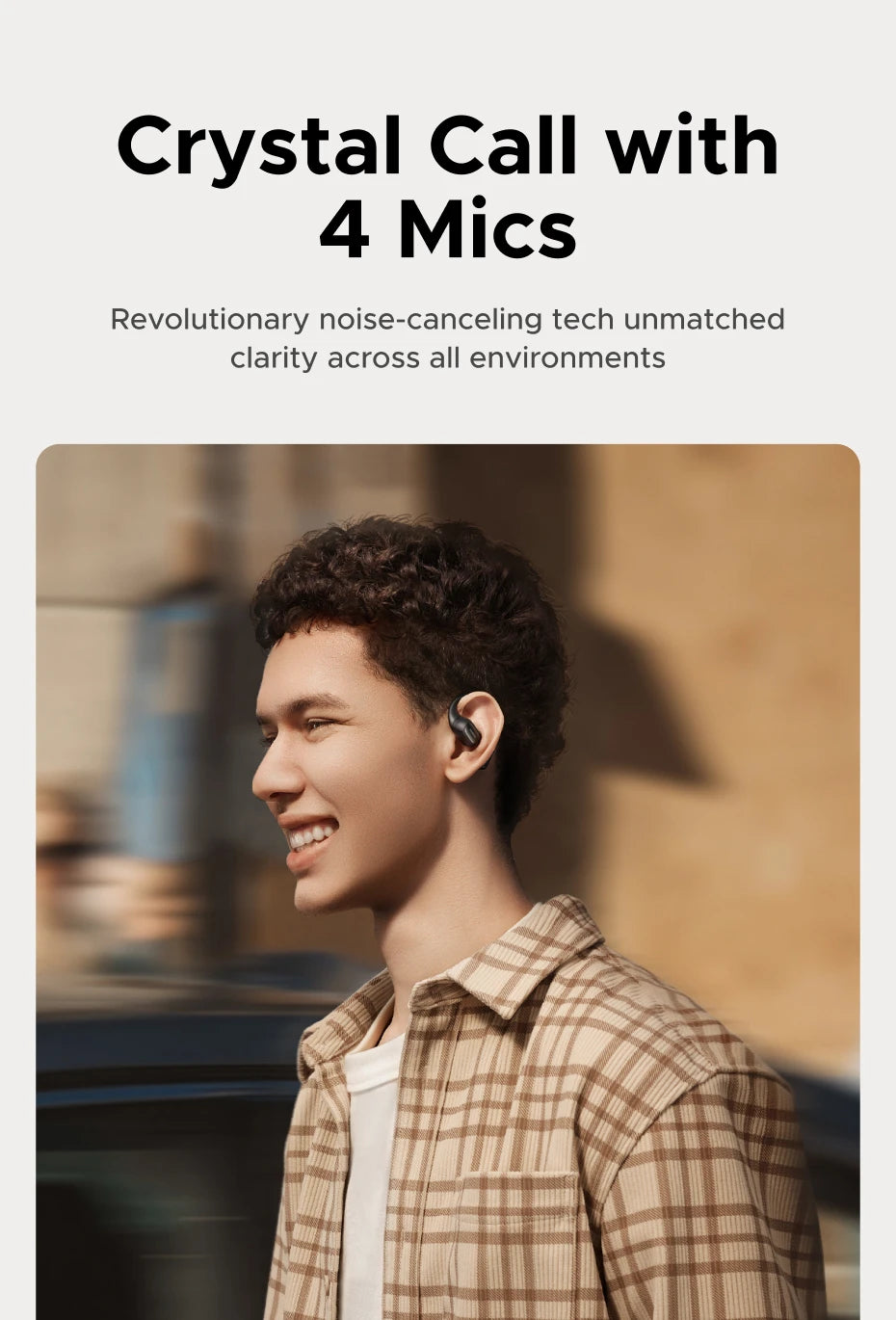 UGREEN FitBuds Open-Ear Headphones Earphones, Ear-hook TWS True-Wireless Bluetooth 6.0 Wireless Earbuds, Spatial Audio, 30H play