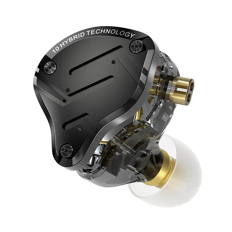 KZ ZS10 PRO X 1DD+4BA Metal Headset Hybrid drivers HIFI Bass Earbuds In-Ear Monitor Noise Cancelling Earphones ZS10PROX