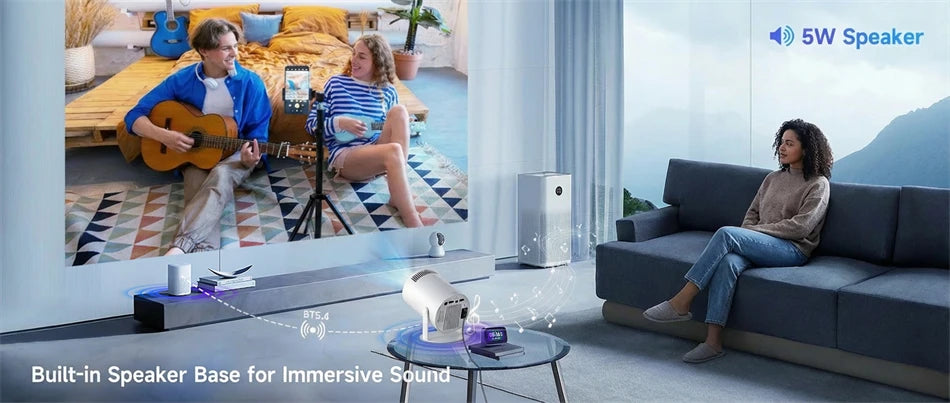 New Projector 4K Wifi6 290ANSI Cinema Outdoor Portable Projetors ﻿BT5.4 1080P 1280*720P Home Cinema Outdoor Projetor