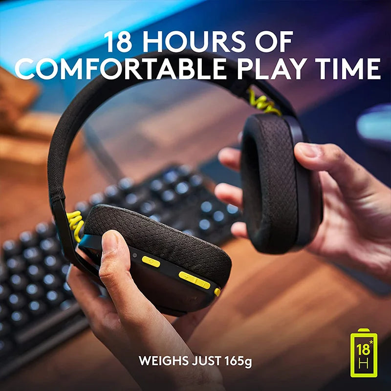 Logitech G435 LIGHTSPEED Wireless Gamer Headset USB Bluetooth/2.4 G Connection Built-in Microphone Gaming Headphone for PC/PS