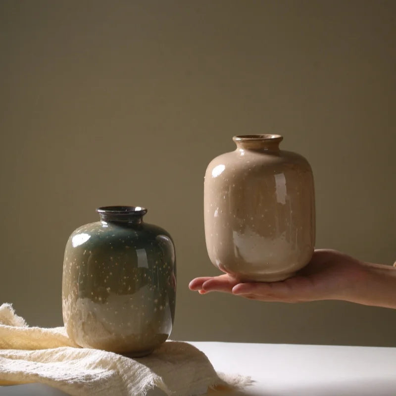 Ceramic Vase For Flower Decorative Vase For Table Ceramics & Pottery Flower Bottle 13.5CM High Living Room Accessories