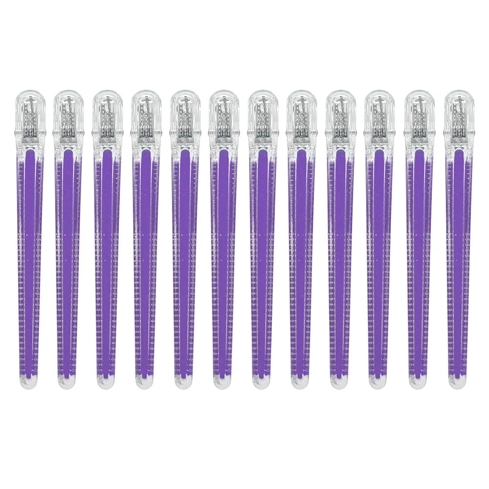 12pcs Pro Seamless Alligator Clip Hair Clip Barbershop Haircutting Sectioning Hairpin Salon Household Styling Tools Accessories