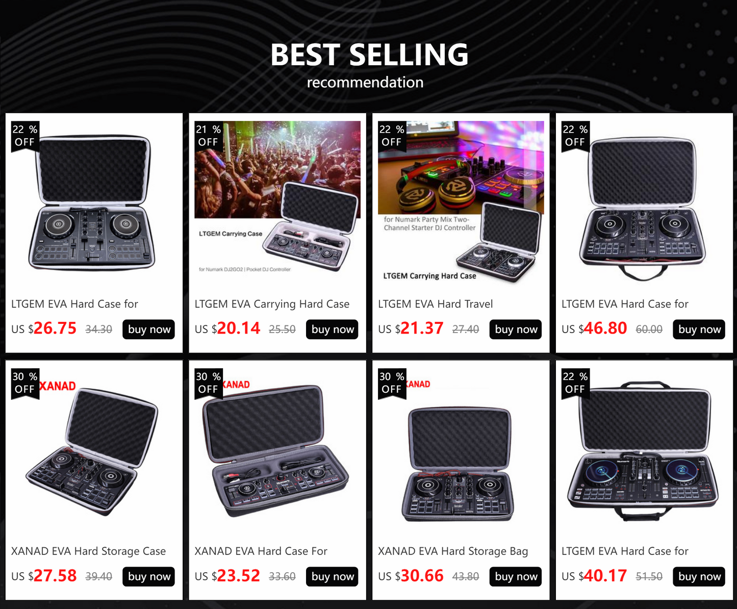 LTGEM Case for Pioneer DJ DDJ FLX4/DDJ 400/DDJ SB3/DDJ SB2 DJ Controller DDJ-RB Performance DJ Controller Case(only bag)