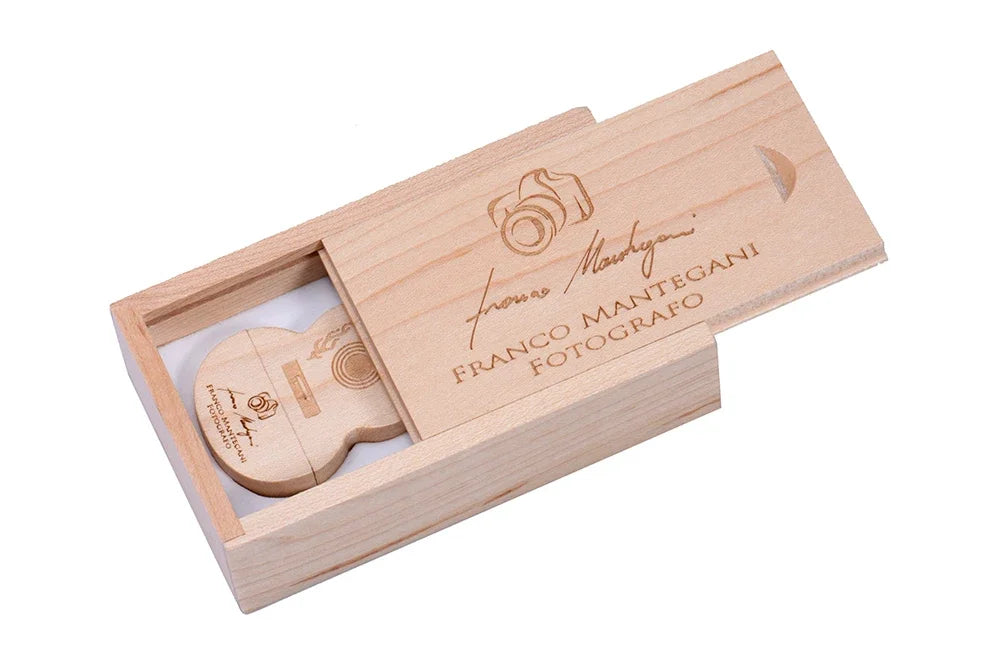 JASTER USB 3.0 Flash Drives Wooden Guitar 128GB Free Custom Logo Pen Drive 64GB with Box Memory Stick Music Business Gift U disk