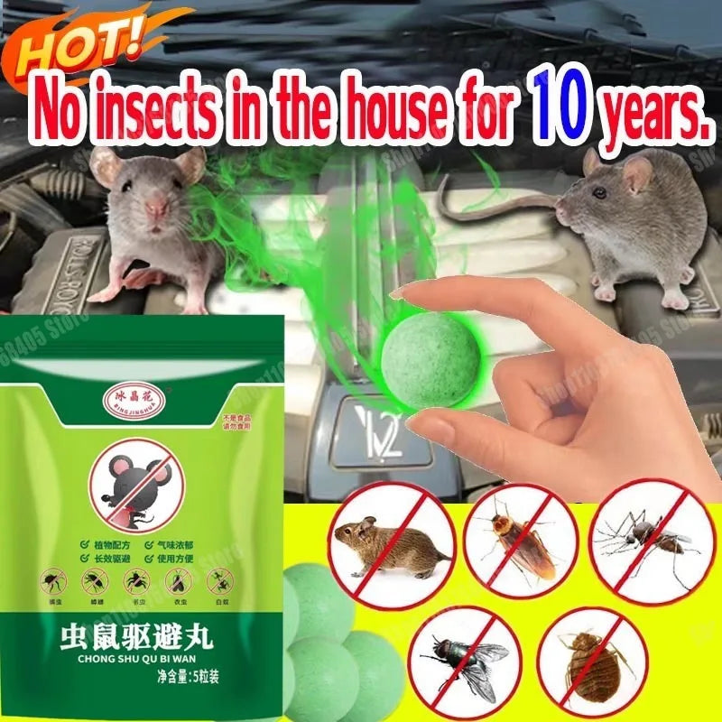 Effective Rat Mouse Repellent Balls Rats mouse trap Bait Mothballs Rat Controller Pill for Indoor Outdoor Rodent Control Protect