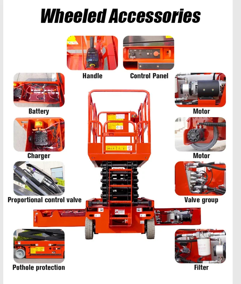 4m 6m 8m 15m Working Height Scissor Lift Plataforma Elevadora Light Weight Aerial Work Platform Scaffolding Manufacturer