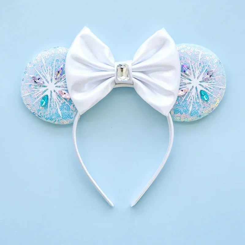 Disney Mickey Mouse Hairbands Frozen Ear Headband for Adults Anna Elsa Snowman Olaf Headwear Women Kids Girls Hair Accessories