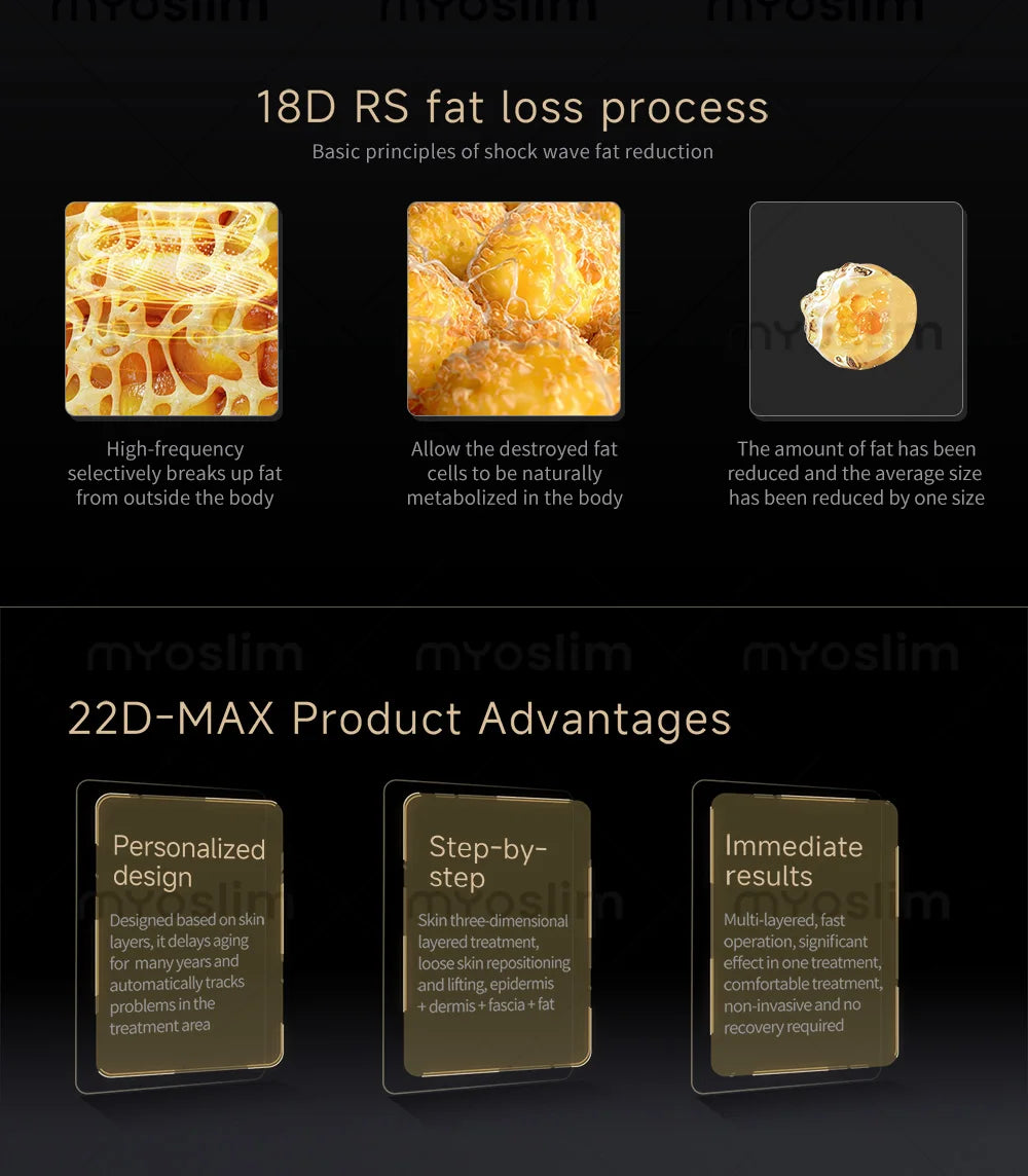 Professional the most popular beauty equipment machine the 22D MAX HIFU for face lifting slimming and fat reduction latest model