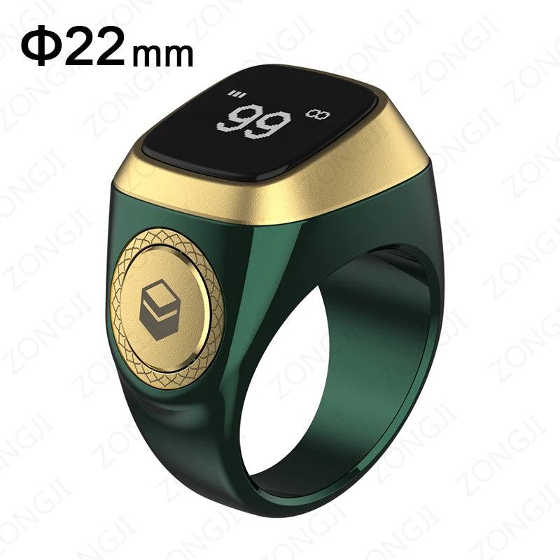 IQibla Smart Zikr Rings Tasbih Tally Intelligent Digital Counter for Muslims Praise 5 Prayer Time Electronic Vibration Reminder