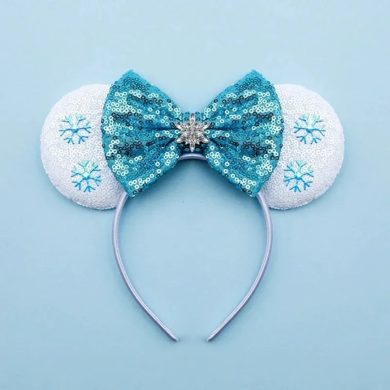 Disney Mickey Mouse Hairbands Frozen Ear Headband for Adults Anna Elsa Snowman Olaf Headwear Women Kids Girls Hair Accessories