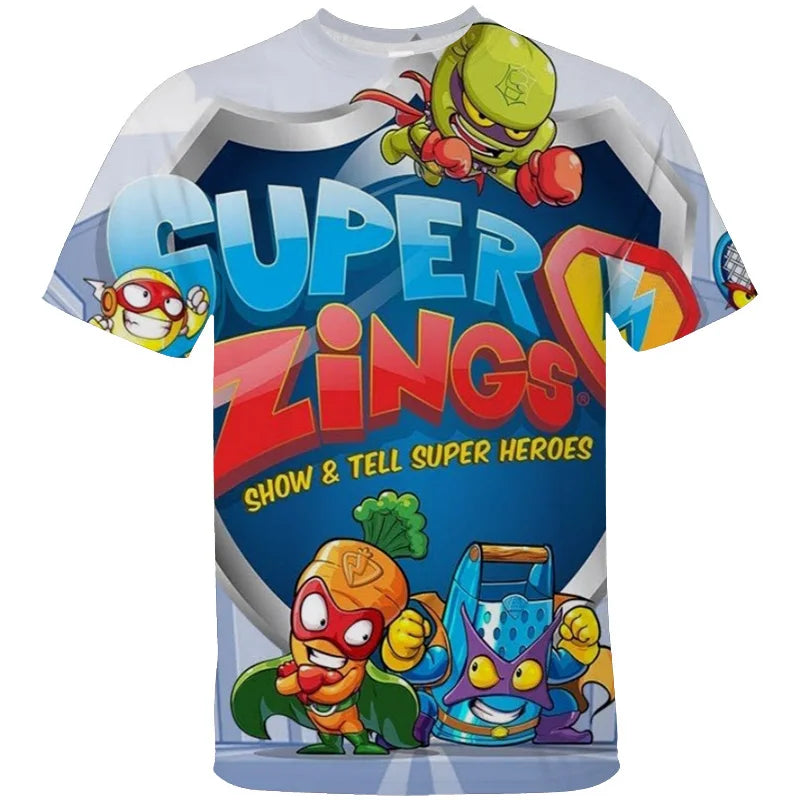 Women Men Super Zing 3D Print Clothing Super Sing Fashion Harajuku T Shirt Kid Anime Cartom Tshirts Casual O Neck Top Tshirt Y2k