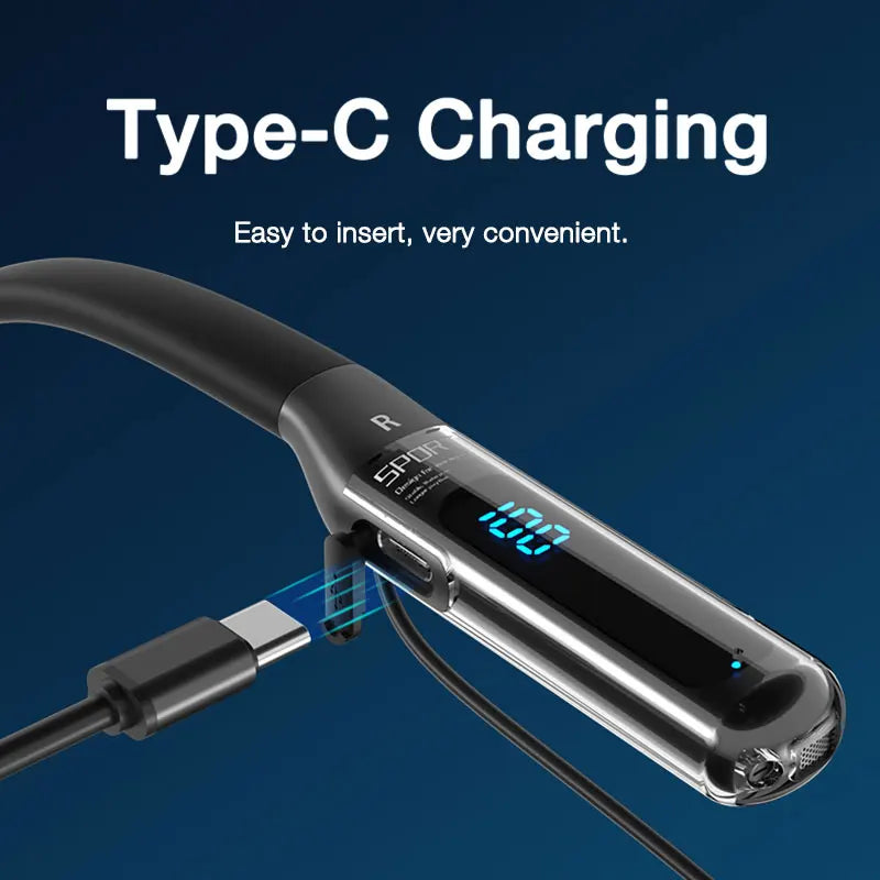 EARDECO 80 Hours Endurance Bluetooth Headphone with Microphone Wireless Headphones Bass Stereo Neckband Earphones Bluetooth 5.3