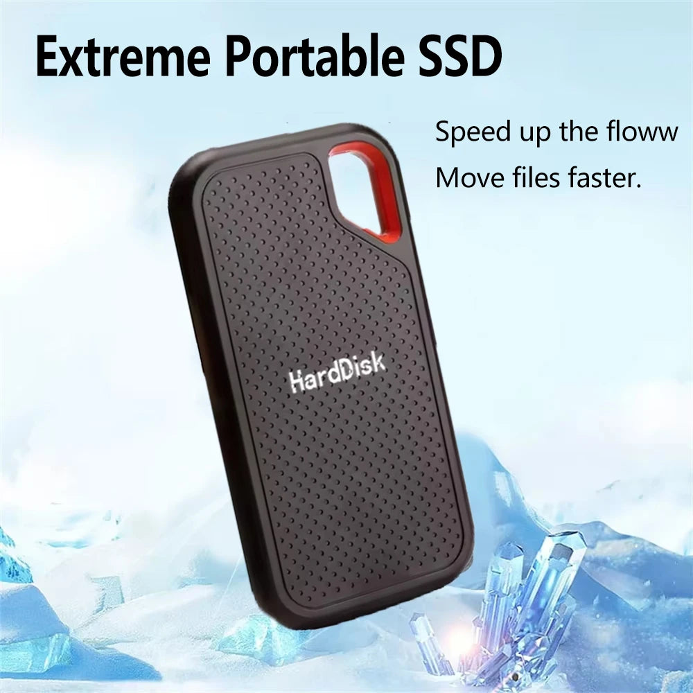 High-speed Portable SSD 1TB External Hard Drive 2TB Mobile Solid State Drive 4TB 16TB Mass External Hard Disk for Laptop/MAC/PC