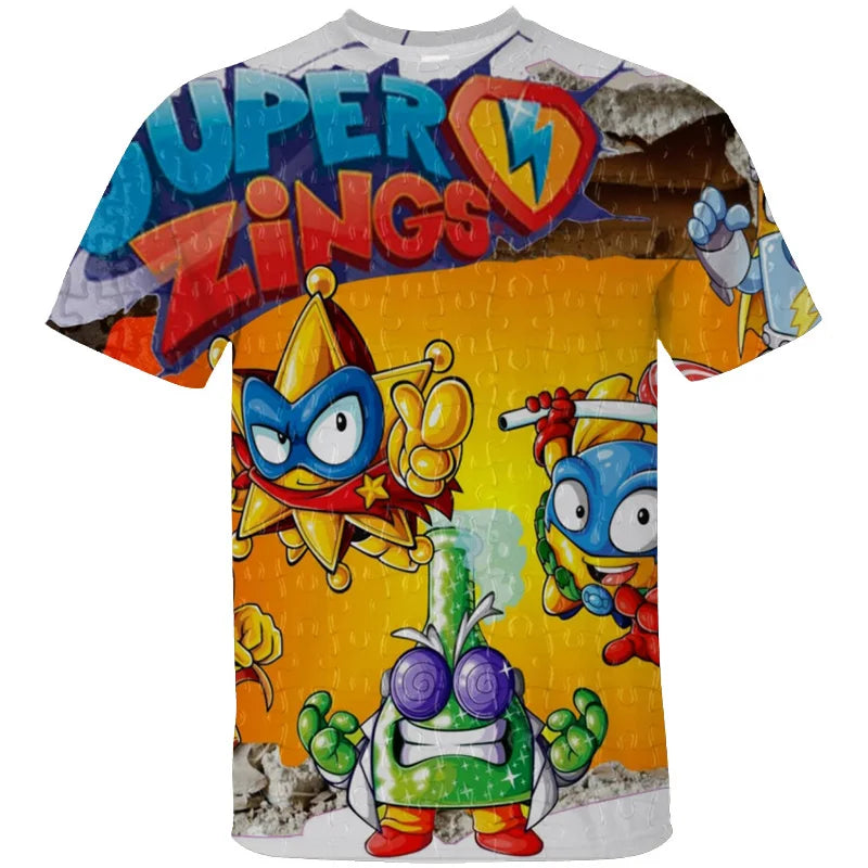 Women Men Super Zing 3D Print Clothing Super Sing Fashion Harajuku T Shirt Kid Anime Cartom Tshirts Casual O Neck Top Tshirt Y2k