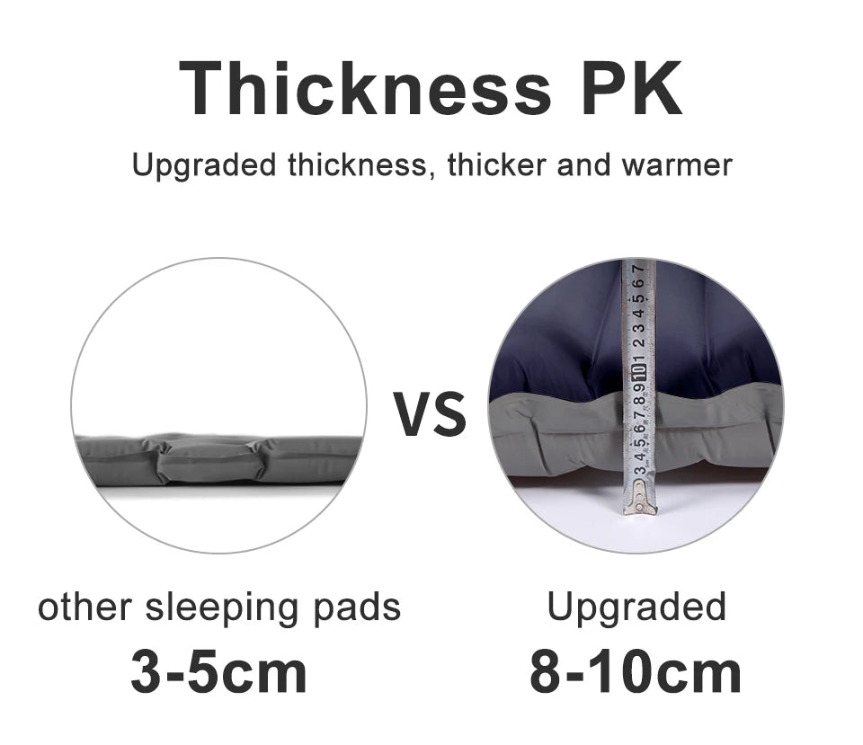 Outdoor Thicken Camping Mattress Ultralight Self-inflating Air Mattress Built-in Inflator Pump For Travel Hiking Fishing