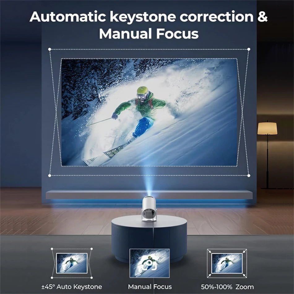 New Projector 4K Wifi6 290ANSI Cinema Outdoor Portable Projetors ﻿BT5.4 1080P 1280*720P Home Cinema Outdoor Projetor