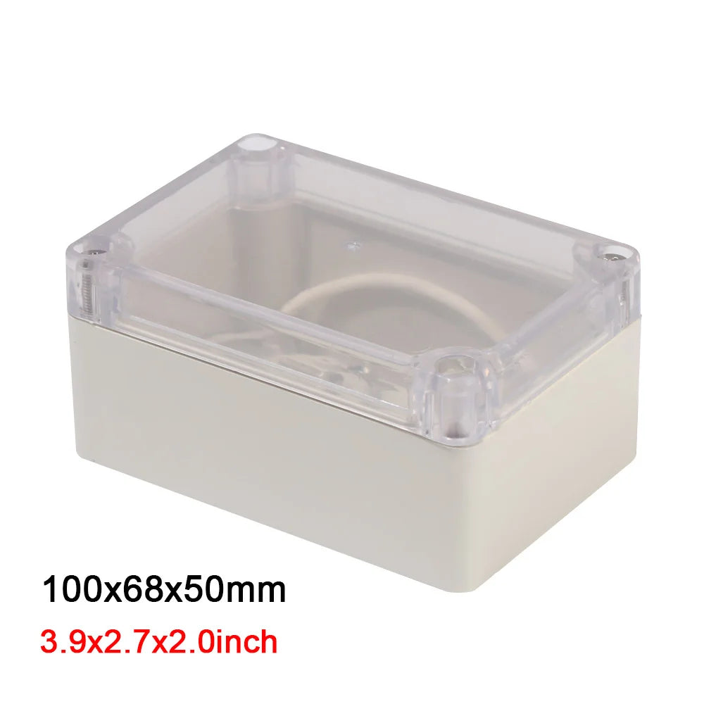White Waterproof Enclosure Plastic Junction Box Electronic Transparent Cover Instrument Housing Case Electrical Project Boxes