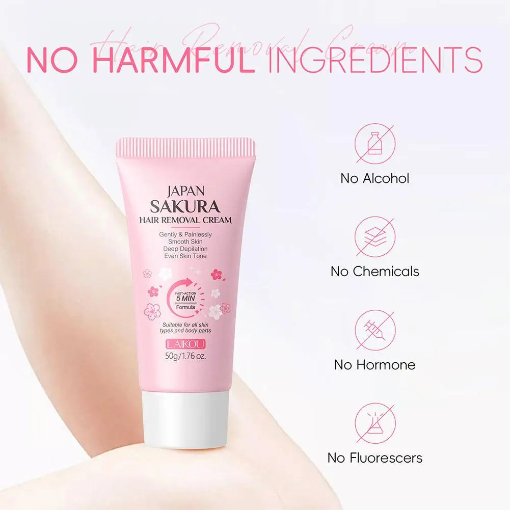 Sakura Hair Removal Cream Intimate Areas Epilator Cream Painless Health Hair Remover Growth Inhibitor Men Woman Body Care