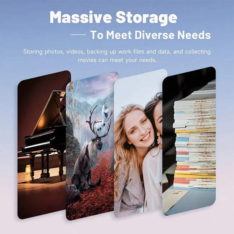 High-speed Portable SSD 1TB External Hard Drive 2TB Mobile Solid State Drive 4TB 16TB Mass External Hard Disk for Laptop/MAC/PC